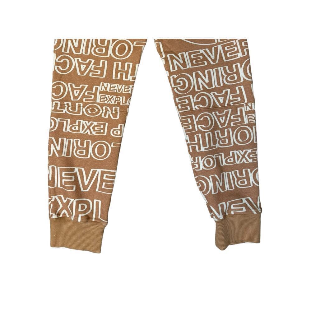 North Face NEW Boys Fleece Joggers Almond Butter Size Large/12 Spell out - Picture 7 of 10